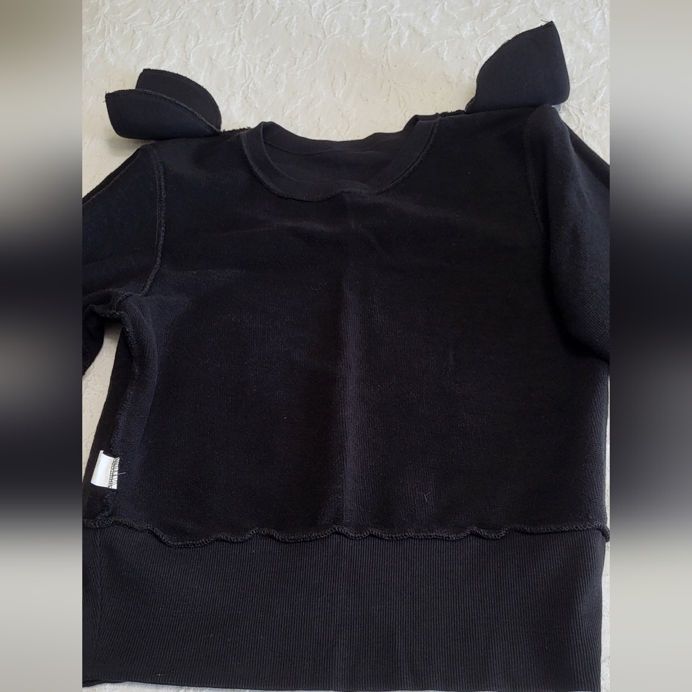 Zara Black Women's Shoulder Pad Sweatshirt - Picture 6 of 8